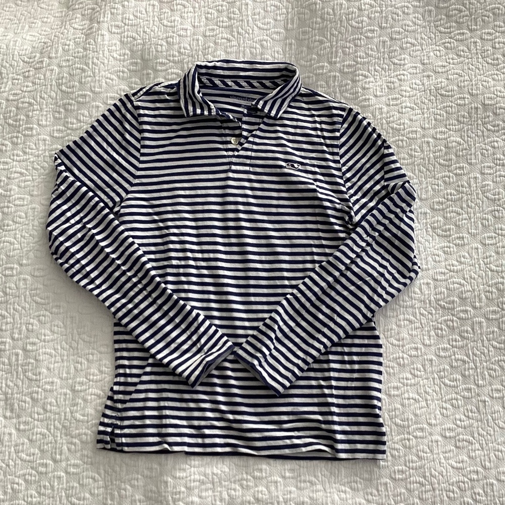 Vineyard Vines Striped Sankaty Long Sleeve Top Boys Medium